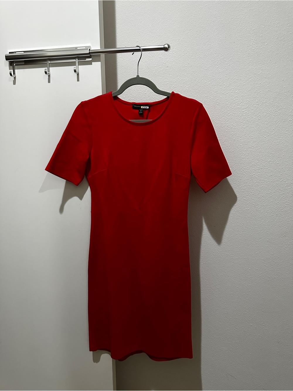 Banana Republic Red Orange Twist Back Sheath Dress Size 4 🍊